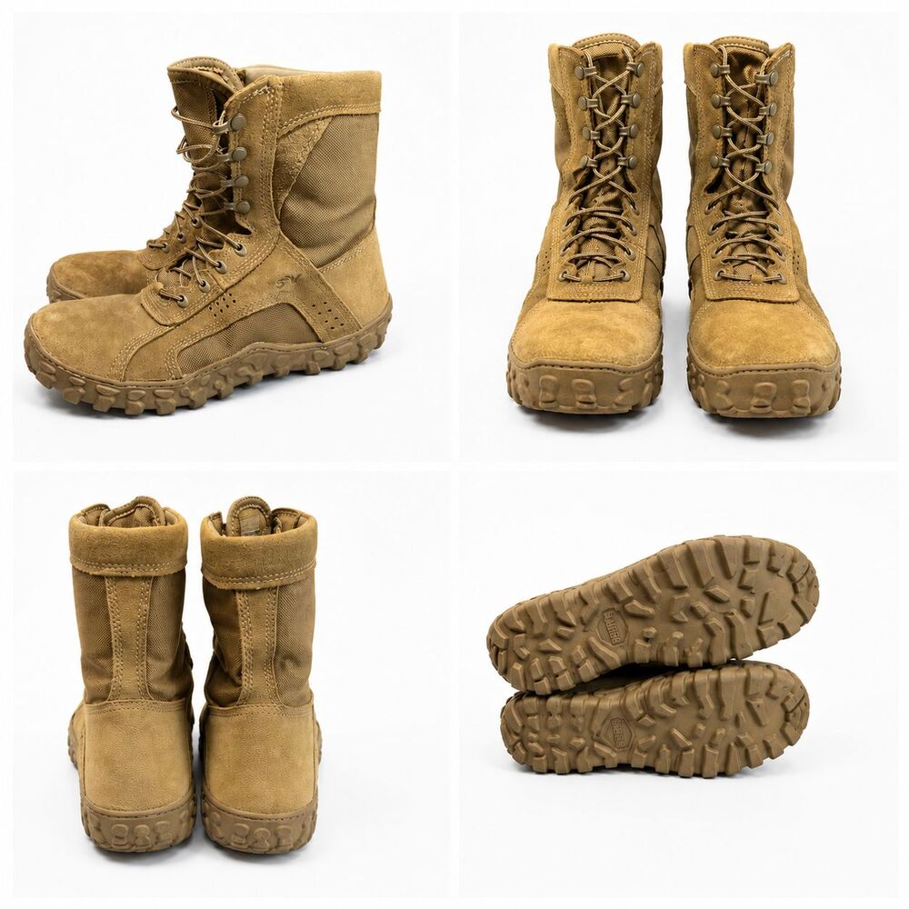 Rocky S2V Predator Military Boots Men's 15M Wide Coyote Brown Tactical see cond.